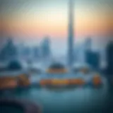 A panoramic view of Dubai's skyline showcasing various types of accommodations