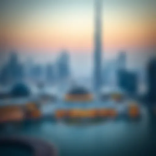 A panoramic view of Dubai's skyline showcasing various types of accommodations