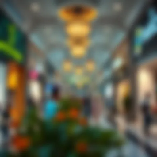 Vibrant interior of an affordable Dubai mall showcasing local shops