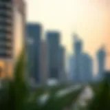 Skyline of Dubai showcasing modern architecture