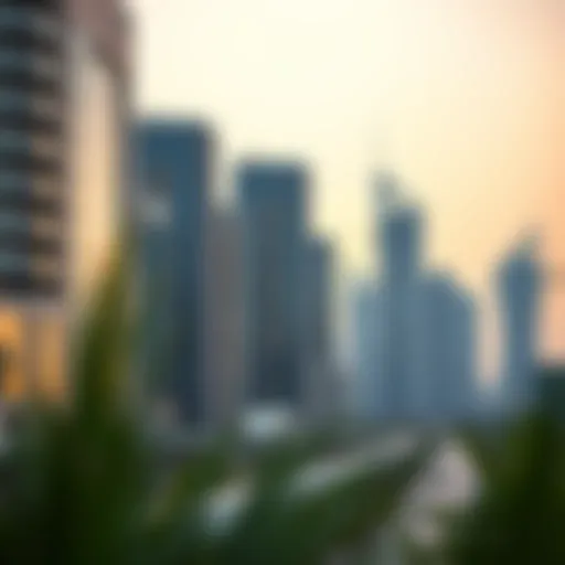 Skyline of Dubai showcasing modern architecture