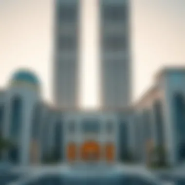 Architectural details highlighting the design of Al Reem Tower