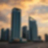 Stunning Skyline Perspective of Al Reem Tower Dramatic view of Al Reem Tower against the skyline