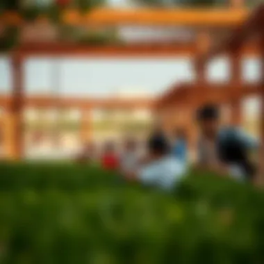 Community Life in Al Serkal Community park in Al Serkal featuring families enjoying outdoor activities