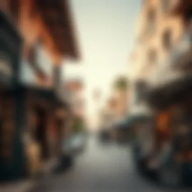 Vibrant street scene showcasing local art galleries and cafes in Al Serkal