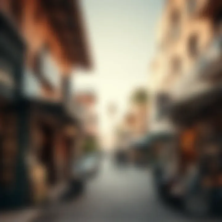 Vibrant street scene showcasing local art galleries and cafes in Al Serkal