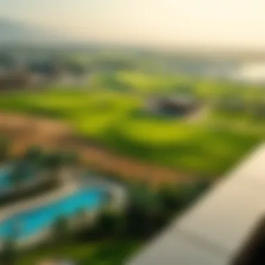 Breathtaking View of Dubai Hills Golf Grove Breathtaking view of Dubai Hills Golf Grove showcasing pristine greens