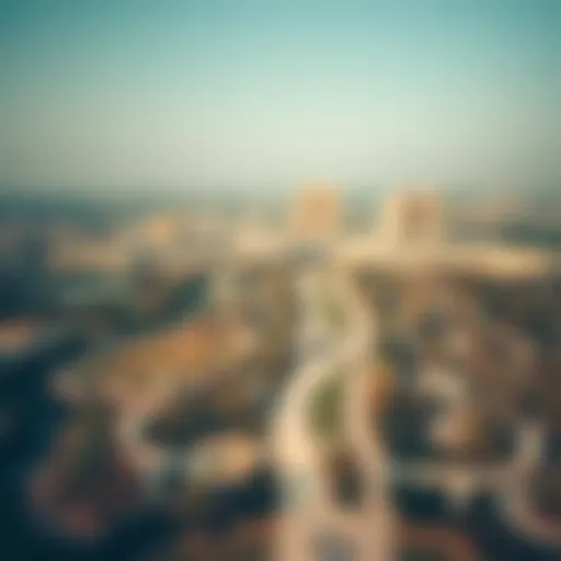Aerial view of حديقة الاتحاد showcasing its lush greenery and pathways