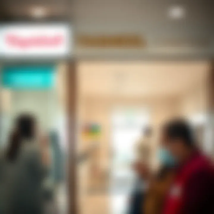 Interior view of a Tasheel service center showcasing customer interaction
