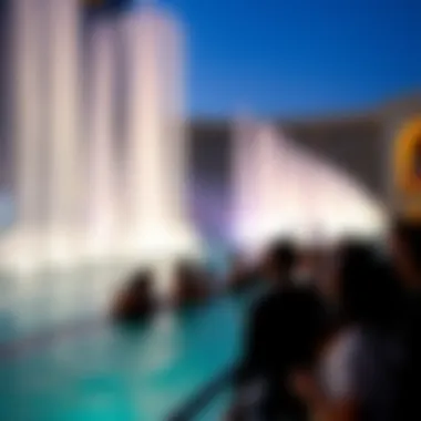 Visitors enjoying the ambiance as the water dances in sync with music