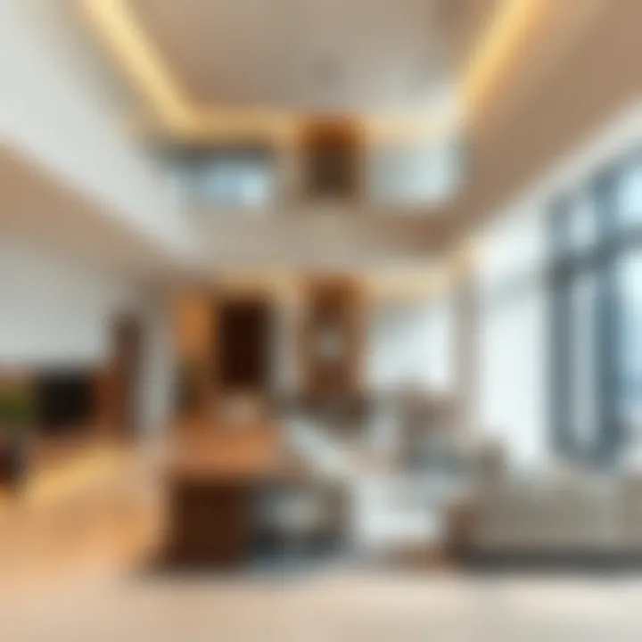 Modern Interior Design of Building 7 Interior space of Building 7 emphasizing modern design elements