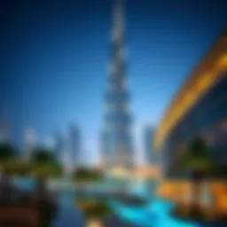 Stunning view of Burj Crown's architectural design