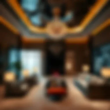 Interior Elegance and Lifestyle at Burj Crown Luxurious interior showcasing lifestyle offerings at Burj Crown