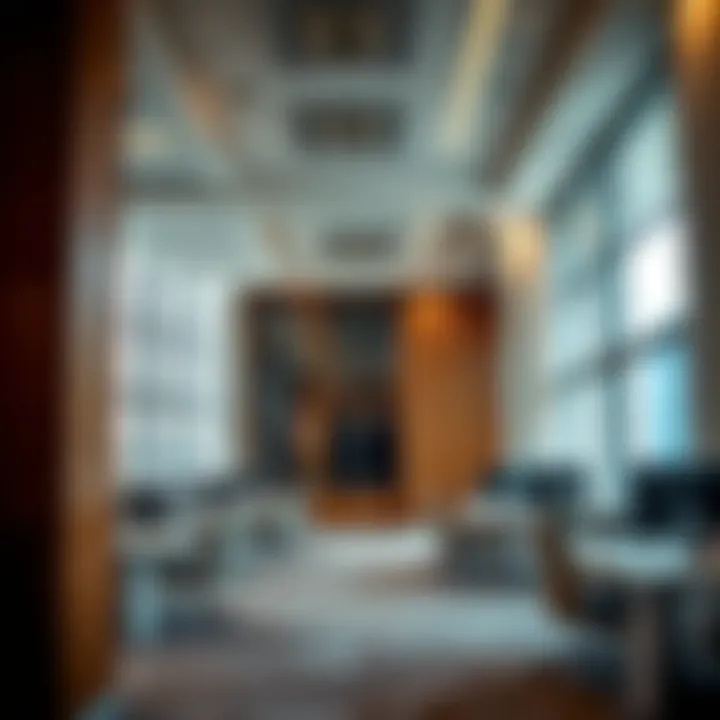 Interior view showcasing modern office spaces within Burj Daman.