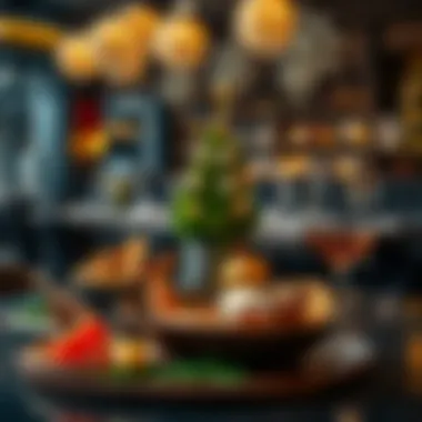 Gourmet Christmas Cuisine in Dubai Culinary delights from a renowned Dubai restaurant during the holiday season