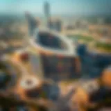 Architectural Marvel of City Centre Muisem Aerial view of City Centre Muisem showcasing its architectural beauty and surrounding landscape.