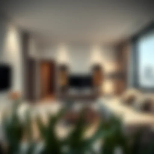 Modern studio flat interior showcasing space optimization