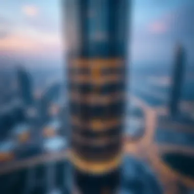 Aerial view of Damac XL Tower showcasing its stunning architecture