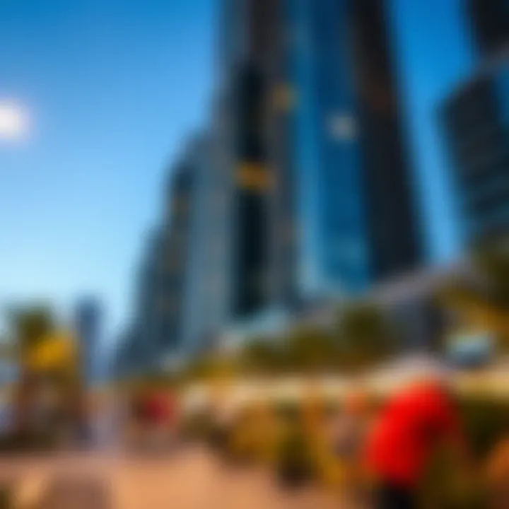 The vibrant community surrounding Damac XL Tower with lifestyle amenities