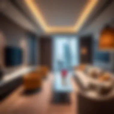 Luxurious Interior of Dome Tower Luxurious living space interior at Dome Tower showcasing modern design