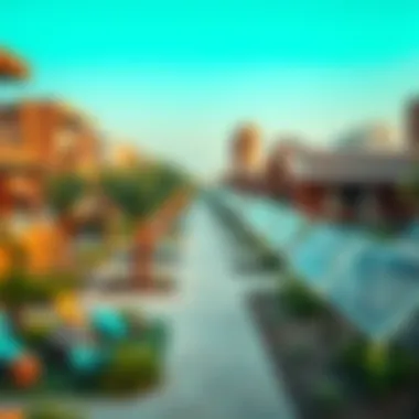 Sustainable Community Living in Dubai A vibrant community space showcasing sustainable living