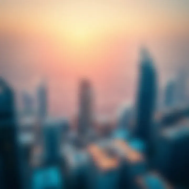 Panoramic View of Urban Development A panoramic view of Dubai's urban development projects