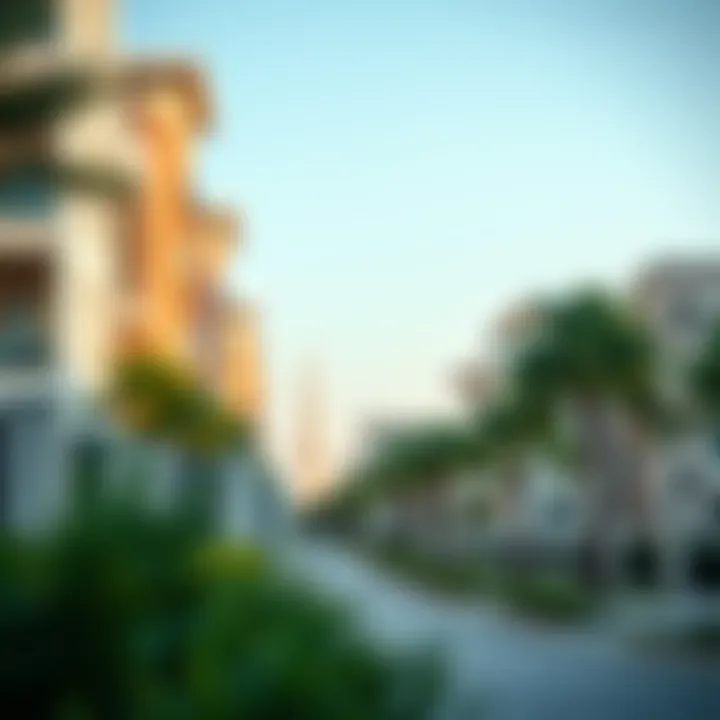 Residential Area in Dubai South Modern residential area in Dubai South with lush greenery