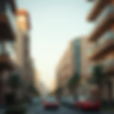 Dubai Neighborhood with Vibrant Lifestyle Dubai neighborhood with vibrant lifestyle
