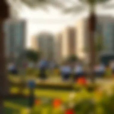 Community Life in Al Karama Community park in Al Karama with residents enjoying outdoor space