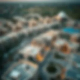 Aerial view of Al Zahia community showcasing modern architecture