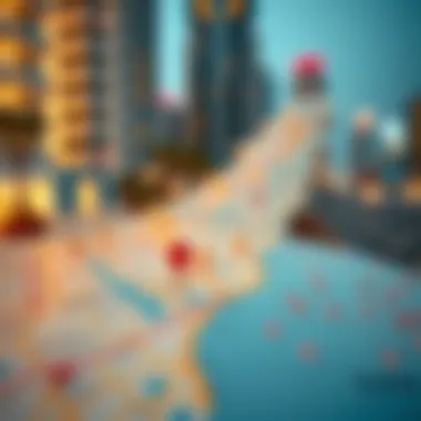 Strategic Locations for Bachelors in Dubai Map highlighting strategic locations for bachelors in Dubai