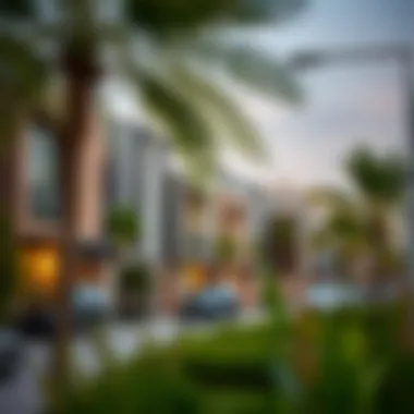Trendy Neighborhoods for Bachelors Trendy neighborhood showcasing housing options in Dubai