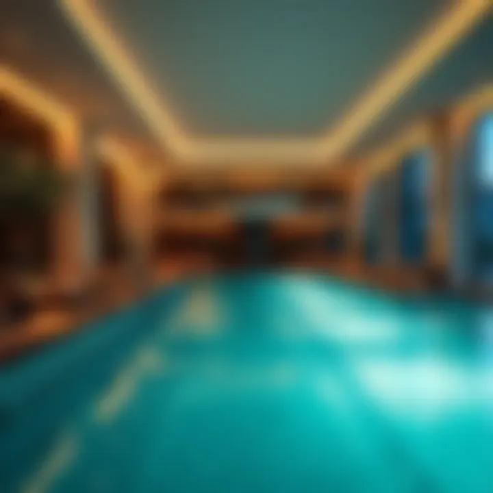 Amenities at Blue Bay Tower State-of-the-art amenities offered at Blue Bay Tower, featuring a luxurious pool and fitness center