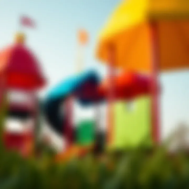Colorful Play Structures in Burjuman A vibrant view of the Burjuman Play Area showcasing colorful play structures