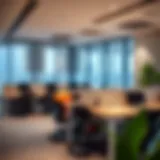 Modern office partitions in Business Bay enhancing workspace efficiency