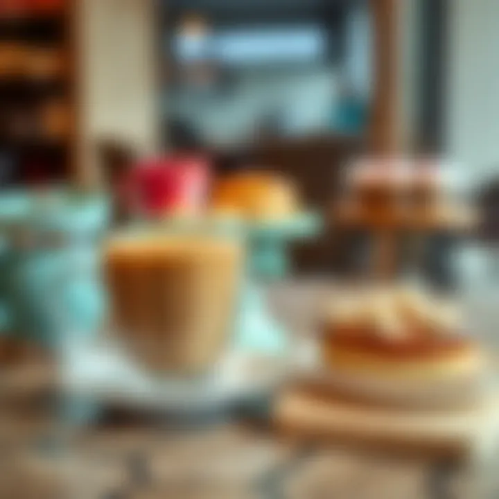 Artisan Coffee and Pastry Delight Artisan coffee cup beside a tempting pastry display