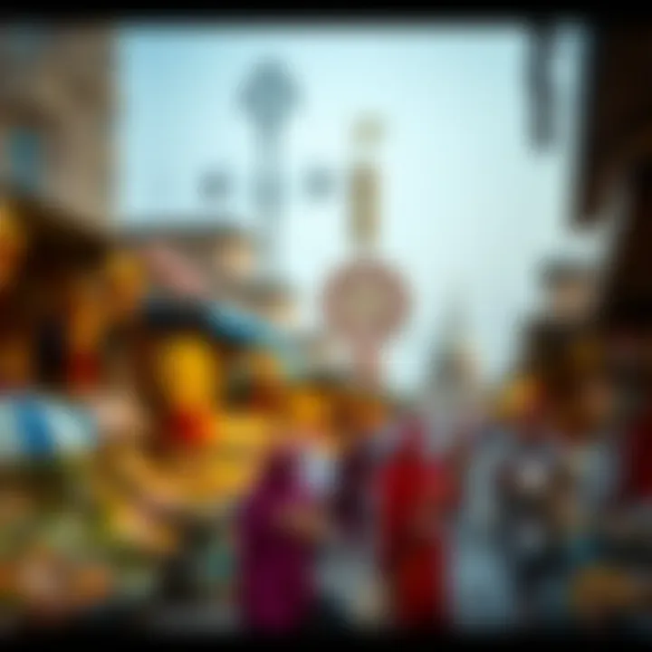Cultural Essence of Dubai Vibrant cultural market reflecting Dubai's rich heritage