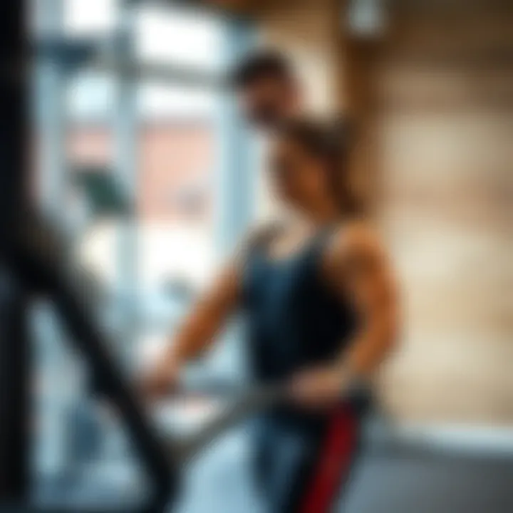 Personalized Training Sessions Personal trainer assisting a client with a workout