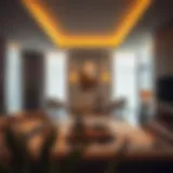 Luxurious hotel apartment living room with modern decor