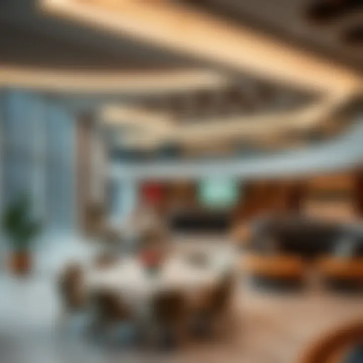 Innovative Interior Layout of One by Omniyat Modern interior layout emphasizing open spaces and collaborative work areas