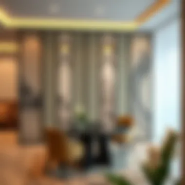Culturally inspired room dividers showcasing Dubai's heritage