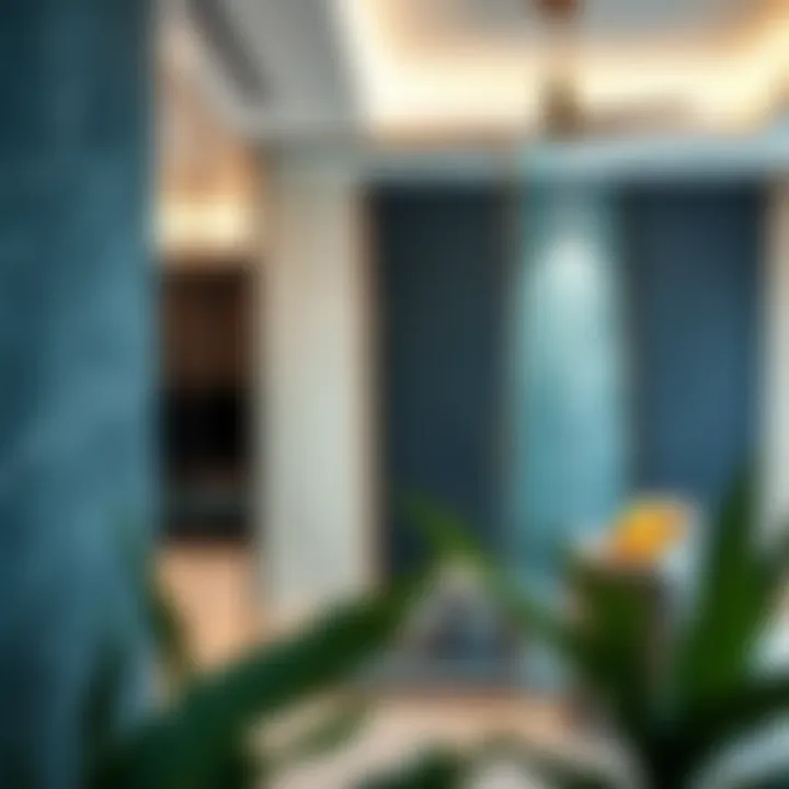 Diverse materials used in room partitions for modern interiors