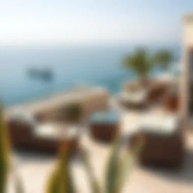 Breathtaking Outdoors: Terrace with Sea Vista Outdoor terrace with breathtaking sea view in Dubai