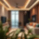 Modern studio flat interior in Hor Al Anz