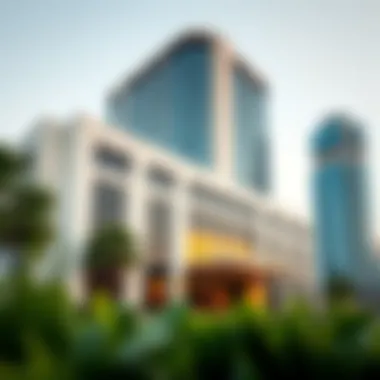Elegant Exterior of Swissotel Downtown Dubai Elegant exterior of Swissotel Downtown Dubai showcasing modern architecture