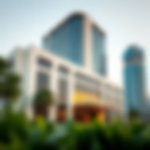 Elegant Exterior of Swissotel Downtown Dubai Elegant exterior of Swissotel Downtown Dubai showcasing modern architecture