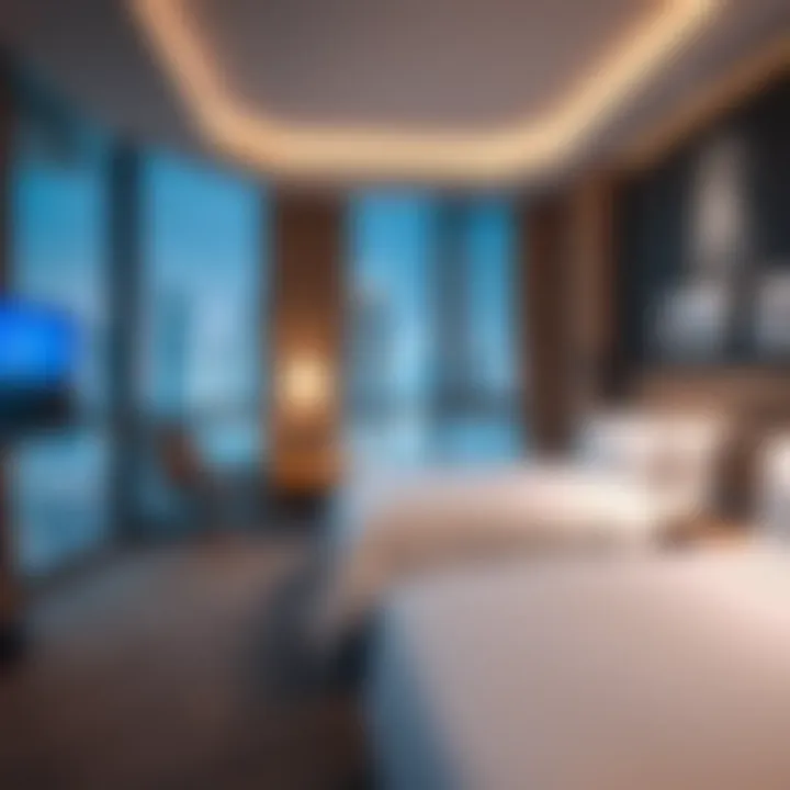 Luxurious Guest Room with Stunning City Views Luxurious guest room with stunning city views