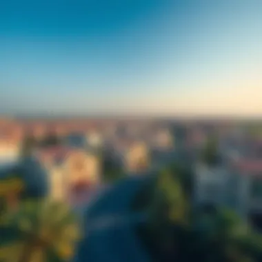 Aerial View of a Prestigious Villa Community in Dubai Aerial view of a prestigious villa community in Dubai