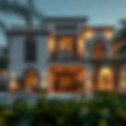 Luxurious villa exterior in Dubai