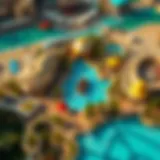 Aerial view of Wild Wadi Waterpark showcasing various attractions